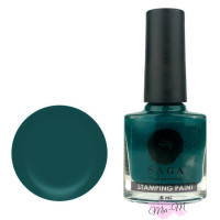 Лак-фарба для стемпінгу Saga Professional Stamping Paint №19 темний зелено-синій, 8 мл
