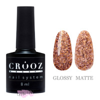 Гель-лак Crooz Blaze Gel №3 коричневий з поталлю, 8 мл