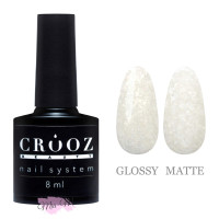 Гель-лак Crooz Blaze Gel №7 сріблястий з поталлю, 8 мл