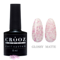 Гель-лак Crooz Blaze Gel №8 сріблясто-бузковий з поталлю, 8 мл