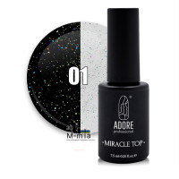 Топ для нігтів з шиммером Adore miracle 7,5 мл №1
