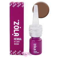 Хна професійна для брів ZOLA Henna 02 Light Brown світло-коричнева, 5 г