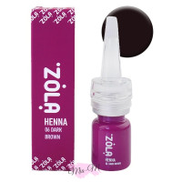 Хна професійна для брів ZOLA Henna 06 Dark Brown темно-коричнева, 5 г