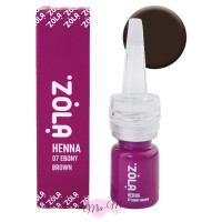 Хна професійна для брів ZOLA Henna 07 Ebony Brown ебеново-коричнева, 5 г