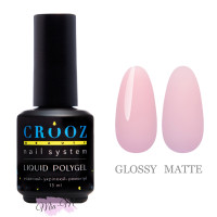 Рідкий полігель Crooz Liquid Polygel №4 молочно-рожевий, 15 мл