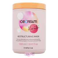 Відновлююча маска для пошкодженого волосся з кератином Inebrya Ice Cream Keratin Restructuring Mask, 1000 мл