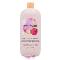 Відновлюючий шампунь для волосся з кератином Inebrya Icecream Keratin Restructuring Shampoo, 1000 мл