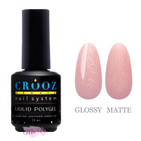 Рідкий полігель Crooz Liquid Polygel Shimmer №03 ніжно-бежевий із шиммером, 15 мл