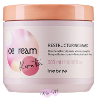 Відновлююча маска з кератином Inebrya Ice Cream Keratin Restructuring Mask, 500 мл