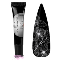 Гель-фарба для стемпінгу Saga Professional Stamping Gel №11 срібляста, 7 мл