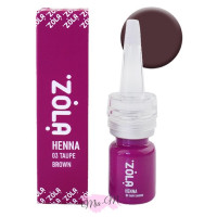 Хна професійна для брів ZOLA Henna 03 Taupe Brown сіро-коричнева, 5 г