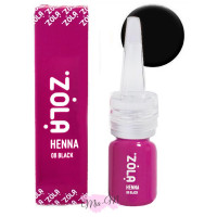 Хна професійна для брів ZOLA Henna 08 Black чорна, 5 г