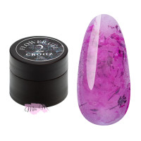 Гель для дизайну нігтів із сухоцвітами Crooz Flower Fairy Gel №2 фуксія, 5 мл