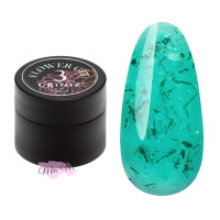 Гель для дизайну нігтів із сухоцвітами Crooz Flower Fairy Gel №3 зелений, 5 мл
