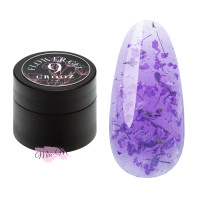 Гель для дизайну нігтів із сухоцвітами Crooz Flower Fairy Gel №9 бузковий, 5 мл