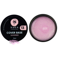 Камуфляжная база с шиммером Saga Cover Base shimmer 15 мл № 13