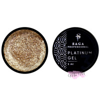 Гель-фарба для дизайну Saga Professional Platinum Paint №2 золотиста, 5 мл