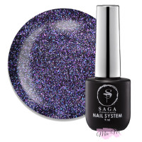 Топ для гель-лаку Saga Professional Top Crush №01 прозорий голографічний, 9 мл