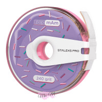 Пластикова котушка з блоком файл-стрічки білої papmAm 240 грит Staleks Pro Expert (ATC-240W)