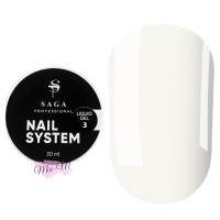 Гель для нарощування Saga Professional Liquid Gel №03 молочний, 30 мл