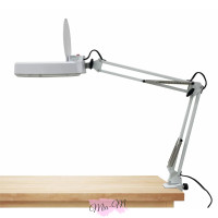 Косметологічна лампа-лупа настільна на струбціні Global Fashion LED AF-843 біла