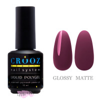 Рідкий полігель Crooz Liquid Polygel №17 баклажановий, 15 мл