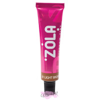 Фарба для брів із колагеном Zola Light Brown №01 світло-коричнева, 15 мл