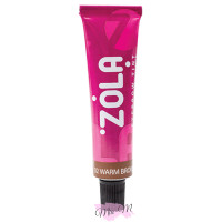 Фарба для брів із колагеном Zola Warm Brown №02 тепло-коричнева, 15 мл