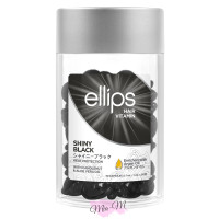 Вітамінні капсули для волосся Ellips Hair Vitamin Shiny Black Нічне сяйво з маслом кемелі та алое віра, 50х1 мл