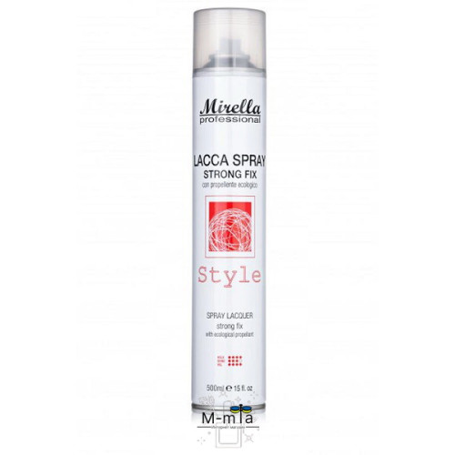 Лак для волосся сильної фіксації Mirella Style Spray Strong Fix, 500 мл Лак для волосся сильної фіксації Mirella Style Spray Strong Fix, 500 мл