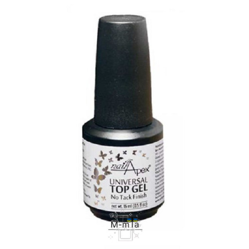 Каучуковый топ без липкого слоя Nail Apex Crystal 15 мл Каучуковый топ без липкого слоя Nail Apex Crystal 15 мл