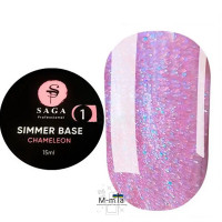 Камуфляжна база із шимером Saga Shimmer base chameleon 15 мл № 1