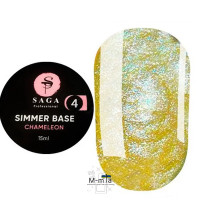 Камуфляжна база із шимером Saga Shimmer base chameleon 15 мл № 4