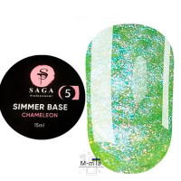 Камуфляжна база із шимером Saga Shimmer base chameleon 15 мл № 5