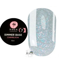 Камуфляжна база із шимером Saga Shimmer base chameleon 15 мл № 7