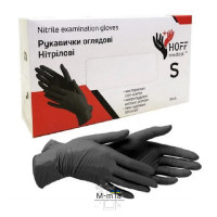Рукавички нітрилові Hoff medical (розмір S, чорні) 50 пар/уп