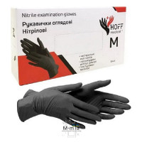Рукавички нітрилові Hoff medical (розмір M, чорні) 50 пар/уп