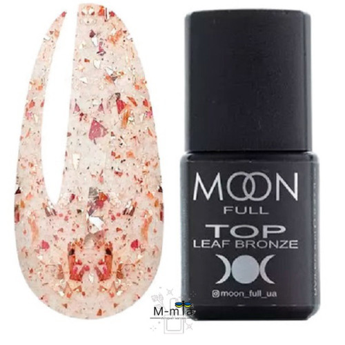 Топ із шиммером Moon Top leaf bronze 8 мл Топ із шиммером Moon Top leaf bronze 8 мл
