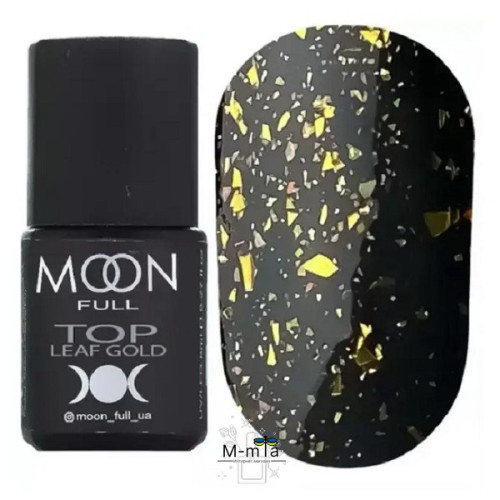 Топ із шиммером Moon Top leaf gold 8 мл Топ із шиммером Moon Top leaf gold 8 мл